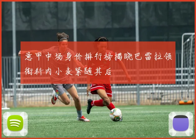 意甲中场身价排行榜揭晓巴雷拉领衔科内小麦紧随其后